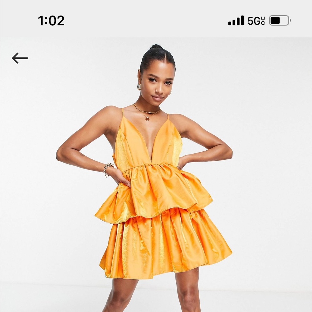 Orange summer dress short